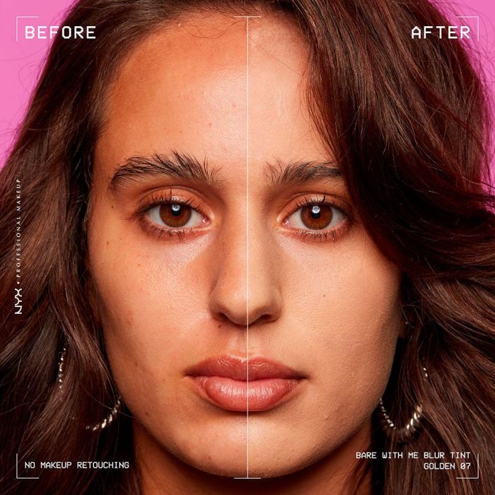 NYX PROFESSIONAL MAKE UP Base de Maquillaje Bare With Me Blur #07- Golden 30 ml