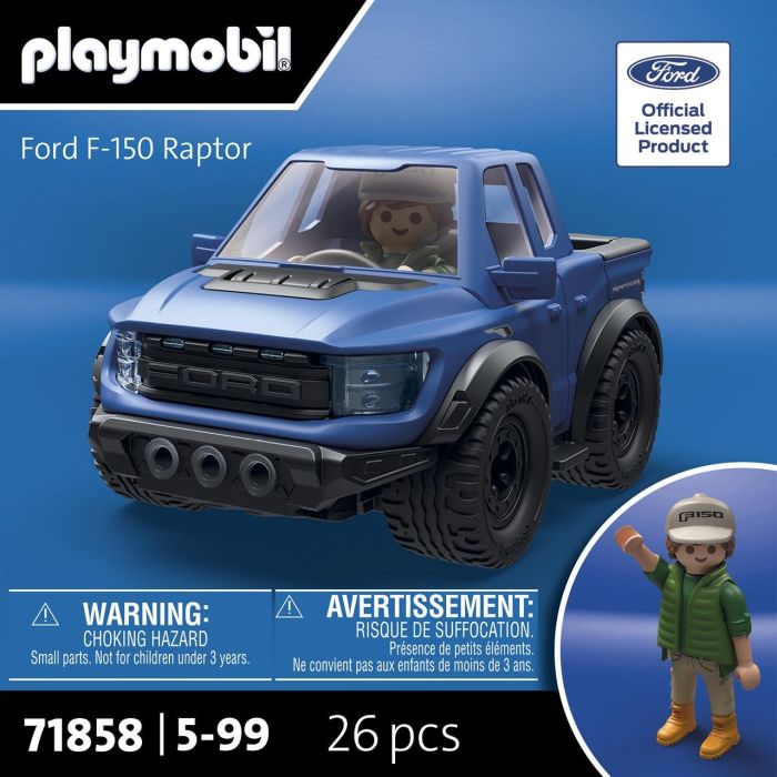 Playmobil 71858 Ford F-150 Raptor: Coche de Juguete Todoterreno con Neumáticos Masivos y Figura, para Niños +5 Años 1