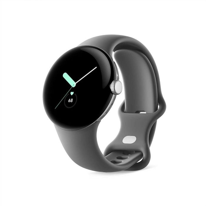 Google Pixel Watch 41mm polished silver stainless steel con correa charcoal active band 9 Google Pixel Watch 41mm polished silver stainless steel con correa charcoal active band 9