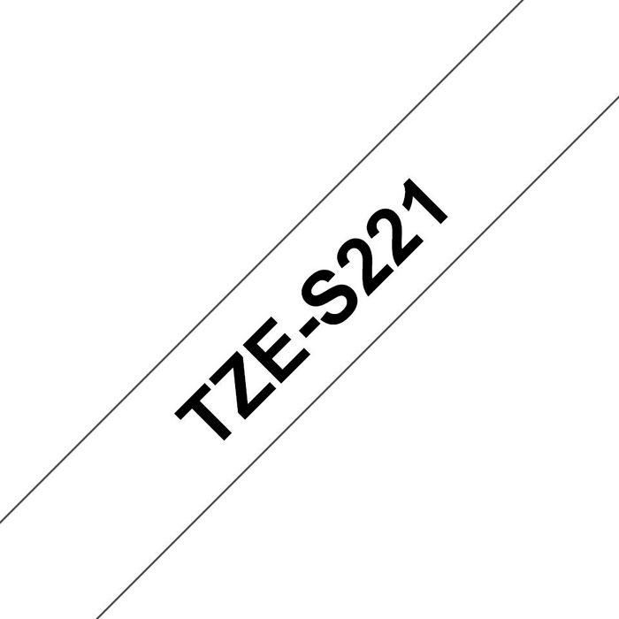 BROTHER Cinta laminada blanco/negro (superadhesiva) 9 mm, longitud 8 m BROTHER Cinta laminada blanco/negro (superadhesiva) 9 mm, longitud 8 m