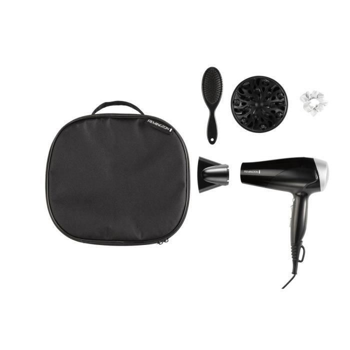 Style Edit Caja para secador de pelo Remington D3171GP - 2200 W - Tocador de almacenamiento, difusor, cepillo plano y coletero de seda Style Edit Caja para secador de pelo Remington D3171GP - 2200 W - Tocador de almacenamiento, difusor, cepillo plano y coletero de seda