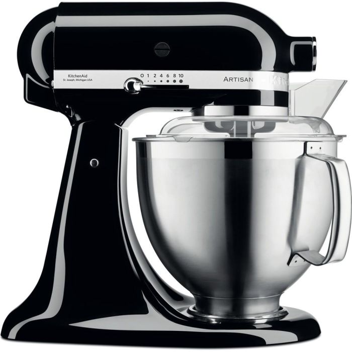 Kitchenaid 5KSM185 PS EOB Robot de Cocina Amasadora Artisan 4.8 L con Cabezal Inclinable Negro Alto Rendimiento