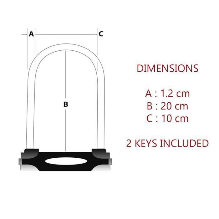 Cerradura en U 2 llaves planas Masterlock H.180mm Ø12mm 5 Cerradura en U 2 llaves planas Masterlock H.180mm Ø12mm 5