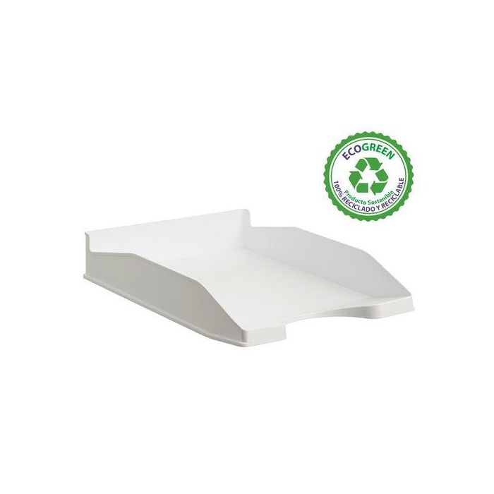Archivo 2000 Bandeja Ecogreen Apilable 3 Posiciones 345x255x60 mm Reciclado Blanco Pastel