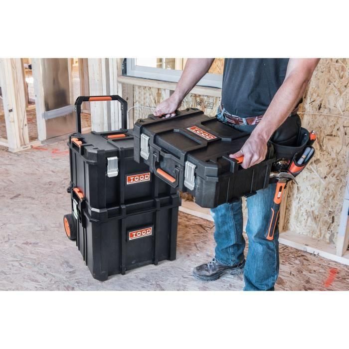 Tood TOO8019053050889 Maletín/Bandeja para Herramientas Impermeable con Ruedas y Asa, 56x37x41 cm 3 Tood TOO8019053050889 Maletín/Bandeja para Herramientas Impermeable con Ruedas y Asa, 56x37x41 cm 3