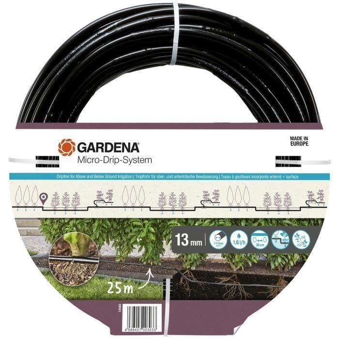 Gardena 13503-20 Extensión de Tuberías de Goteo Incorporadas de 25 m para Enterrar y en Superficie Gardena 13503-20 Extensión de Tuberías de Goteo Incorporadas de 25 m para Enterrar y en Superficie