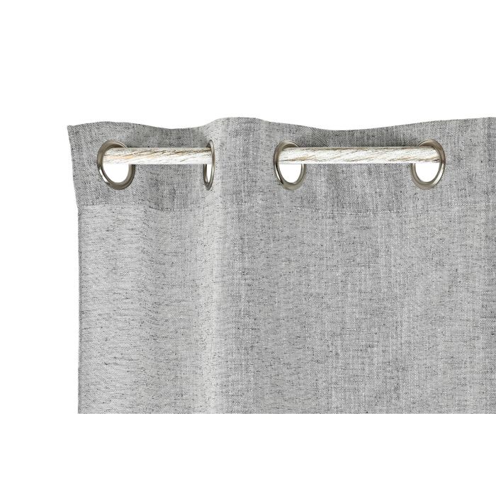 DKD Home Decor Cortina Básicos de Poliéster Gris. Medidas 270 x 140 cm. Pack de 2 Unidades. 2 DKD Home Decor Cortina Básicos de Poliéster Gris. Medidas 270 x 140 cm. Pack de 2 Unidades. 2