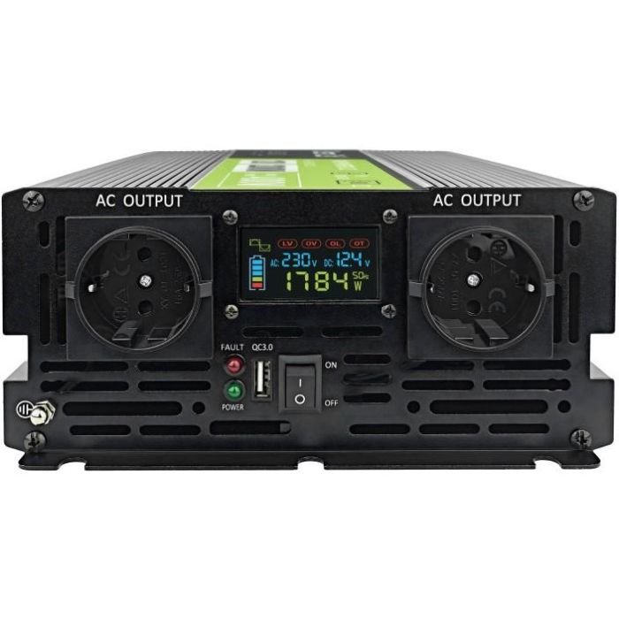 Green Cell KFZ Spannungswandler Power Inverter 12V > 230V 2000W/4000W Display 1 Green Cell KFZ Spannungswandler Power Inverter 12V > 230V 2000W/4000W Display 1