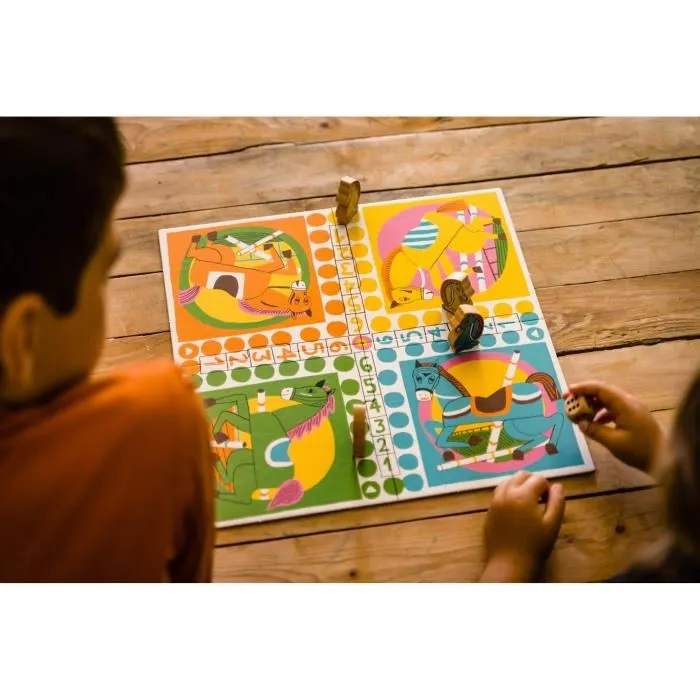 Nathan NAT8410446315446 Juego de mesa Caballitos Gran Clásico Ilustraciones Originales 4