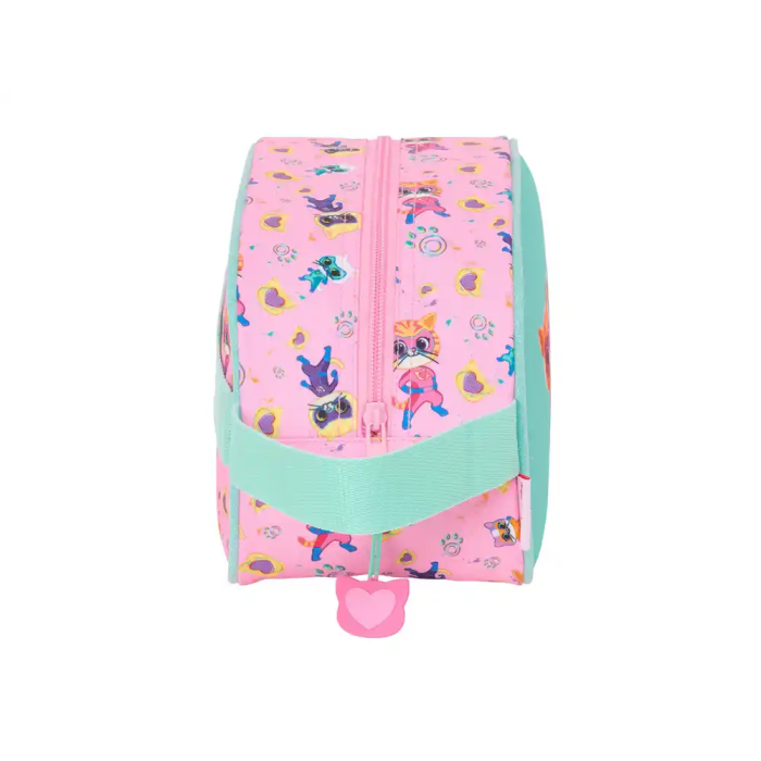 Neceser de Viaje SuperKitties Rosa Turquesa 26 x 15 x 12 cm 2