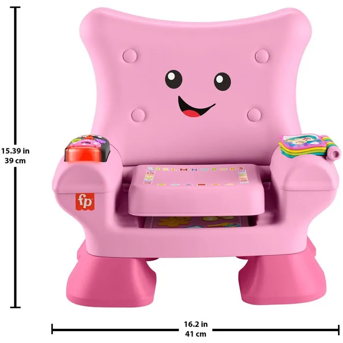 Fisher-Price JFF07 - Ríe y Aprende - Silla Electrónica de Aprendizaje Progresivo Rosa 4