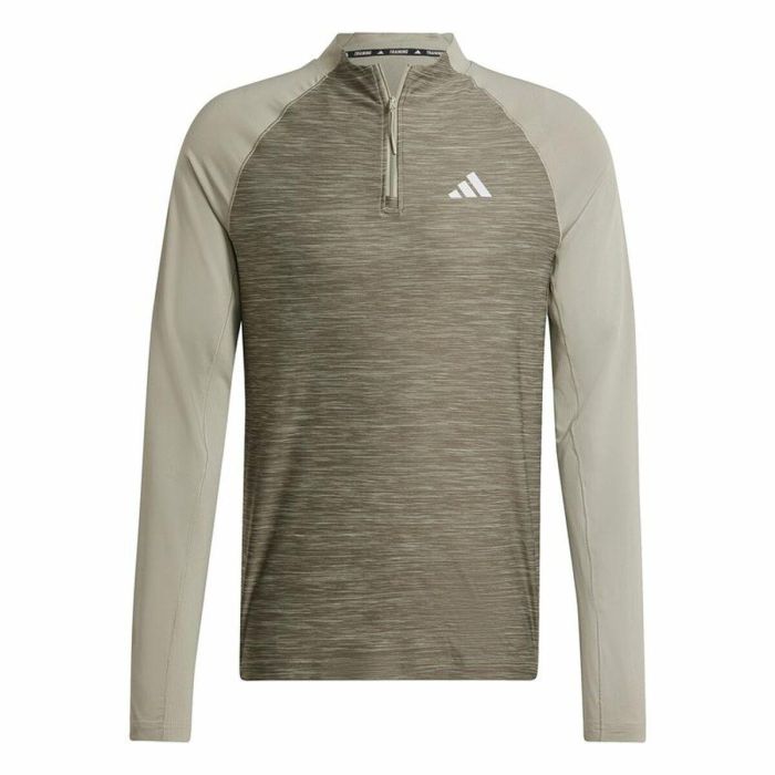 Camiseta de Manga Larga Hombre Adidas Gym+ 3 Bandas 1/4Zip Marrón 0 Camiseta de Manga Larga Hombre Adidas Gym+ 3 Bandas 1/4Zip Marrón 0