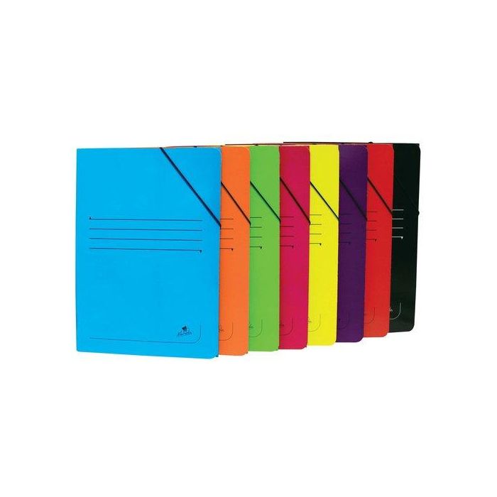 Mariola Carpeta con Gomas y Solapa, Folio, Cartón Plastificado Brillo - 8 Colores Surtidos (Pack 20 Unidades) (20 Unidades)