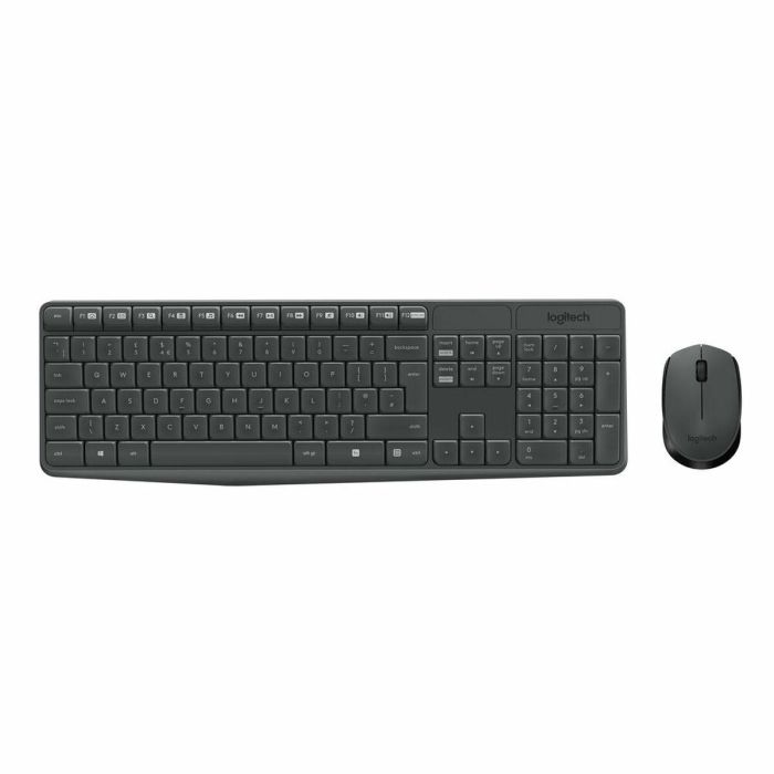 Logitech MK235 Teclado y Ratón Inalámbricos - Combo Resistente a Salpicaduras, Batería Larga Duración, Teclado Numérico 1