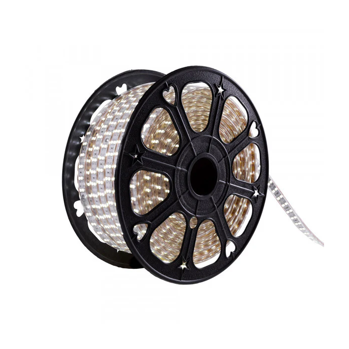 Tira LED Genérica HO-220-60-50M-WW 60 LEDs/M 500W 42.000Lm 2700K SMD5050 220VAC IP65 x50M para Interior y Exterior