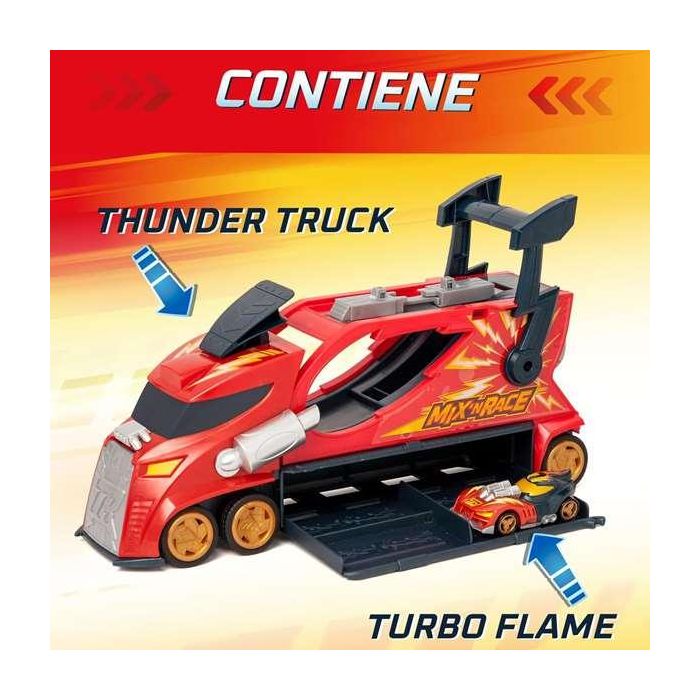 Camion thunder truckt-racers mix ‘n race transporta y lanza coches incluye coche exclusivo. 23x35x12cm 3 Camion thunder truckt-racers mix ‘n race transporta y lanza coches incluye coche exclusivo. 23x35x12cm 3