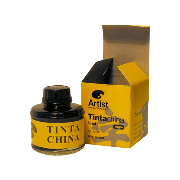 Artist Tinta China Negra Bote 60 ml Para Papel Y Cartón Totalmente Opaca 1 Artist Tinta China Negra Bote 60 ml Para Papel Y Cartón Totalmente Opaca 1