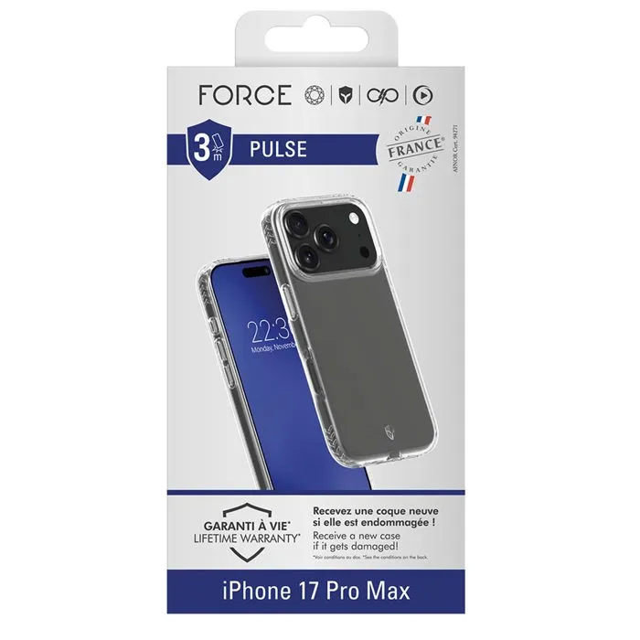 Force Case Funda FC Pulse para iPhone 17 Pro Max - Transparente - AABRK08701