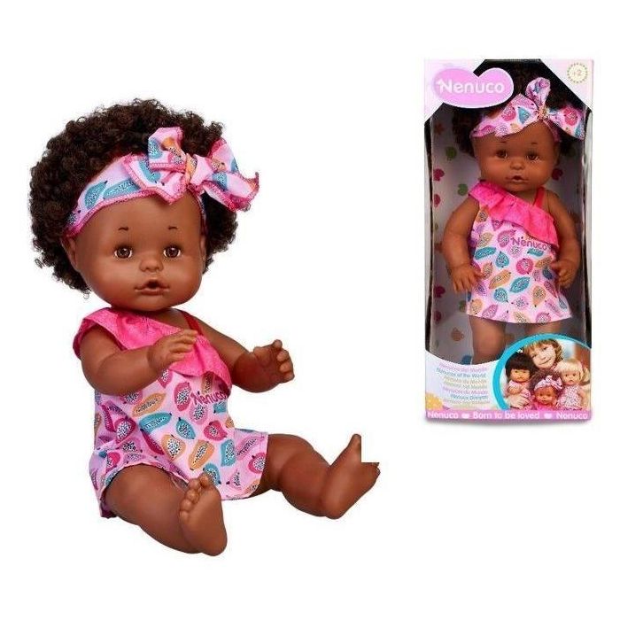 Nenuco NEN8056379144922 Muñeca estilo afro de 35 cm - Bebe y moja - Para niños a partir de 2 años