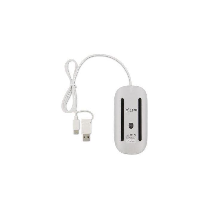 LMP Ratón USB-C y USB-A Óptico 1600 dpi 11 x 5.7 x 2.3 cm 2