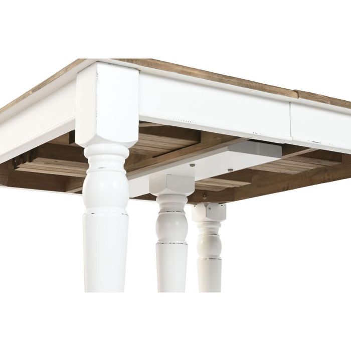 Mesa de Comedor Home ESPRIT Blanco Abeto 100 x 100 x 78 cm 2