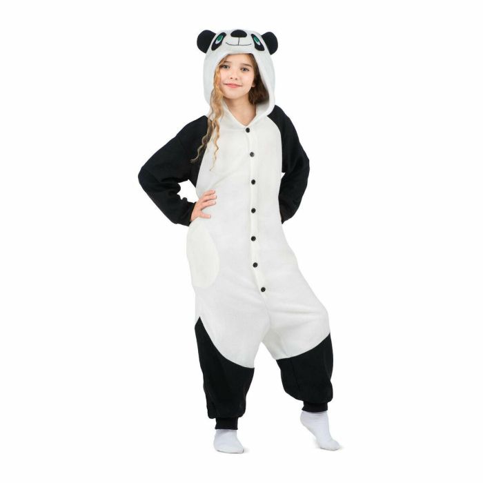 Disfraz infantil oso panda talla unica 9-13 años (kigurumi con capucha y cola)