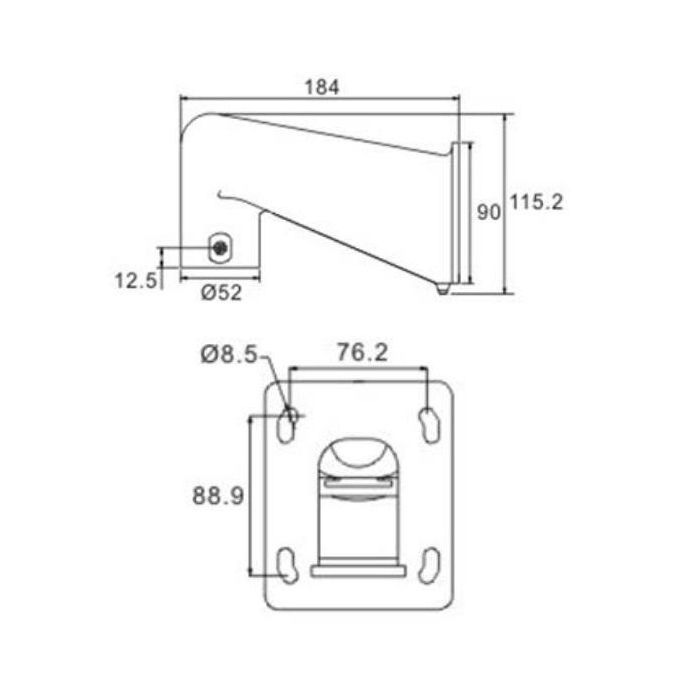 Ernitec Mini Gooseneck Mount, 184x104x115.2mm, White 1 Ernitec Mini Gooseneck Mount, 184x104x115.2mm, White 1