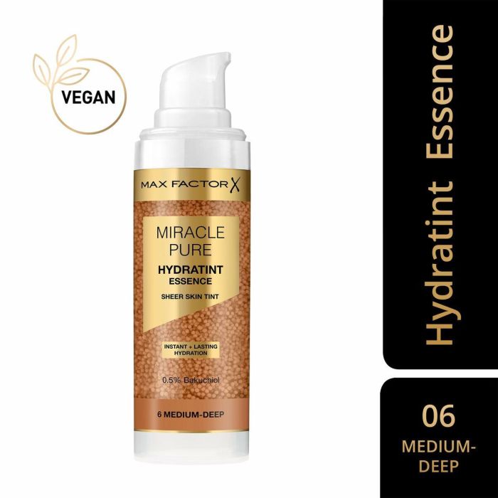 Base de Maquillaje Fluida Max Factor MIRACLE PURE Nº 6-Medium-Deep 30 ml 1 Base de Maquillaje Fluida Max Factor MIRACLE PURE Nº 6-Medium-Deep 30 ml 1