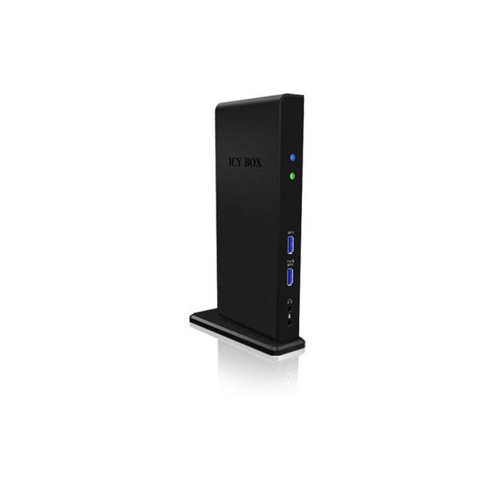 ICY BOX IB-DK2241AC Docking Station USB 3.0 11-en-1 con HDMI/DVI, Ethernet Gigabit y 2K para Doble Monitor 4