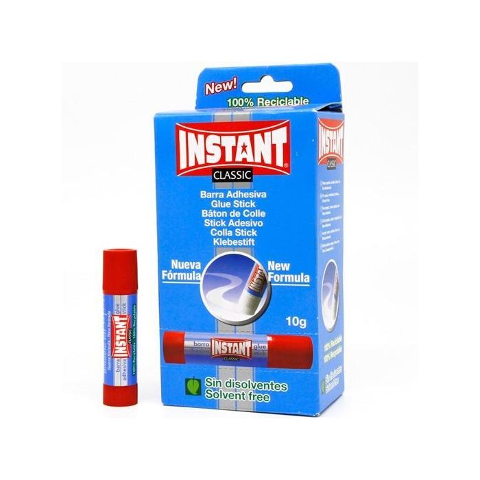 Instant Pegamento en Barra Classic 10g Sin Disolventes, para Papel, Cartón, Fotos, Uso Escolar/Oficina (24 Unidades) (24 Unidades)