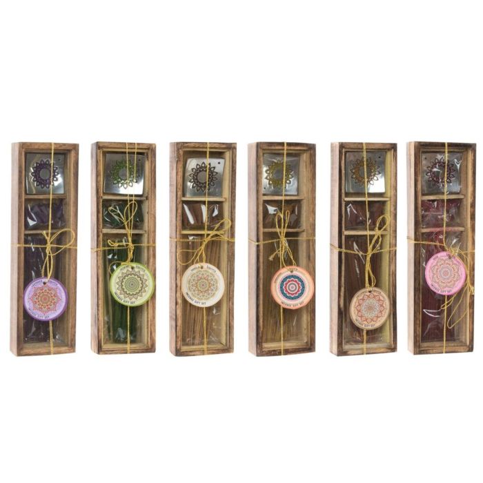 DKD Home Decor Incienso Varilla Indio Multicolor Mandala Artesanal 25cm - Set 30 Varillas Surtidas Aroma Natural para Relajación DKD Home Decor Incienso Varilla Indio Multicolor Mandala Artesanal 25cm - Set 30 Varillas Surtidas Aroma Natural para Relajación