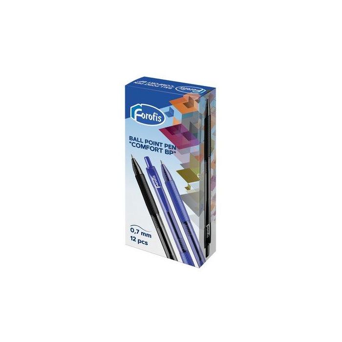 Boligrafo Forofis Retractil Comfort Bp 0,7 Mm Azul 12 unidades