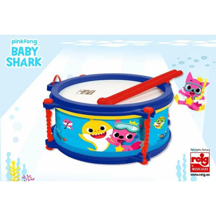 Tambor baby shark en estuche 19x19x8,50 cm 1