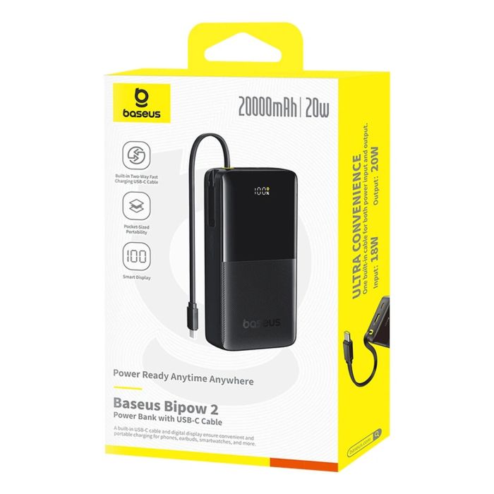 Powerbank Baseus BIPOW 2 Negro 20000 mAh 4