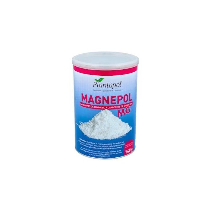 PLANTAPOL Carbonato de Magnesio en Polvo, Aporte de Magnesio para Músculos y Huesos, Bote 140g