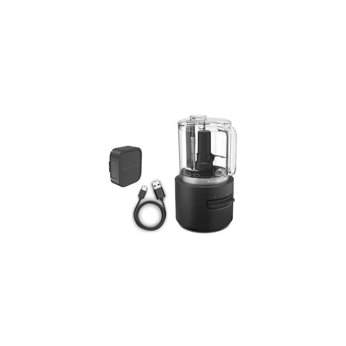 Kitchenaid Picadora Inalámbrica 12V con Batería, Bol 1.18L sin Bisfenol A, Acero Inoxidable, Negro Mate Kitchenaid Picadora Inalámbrica 12V con Batería, Bol 1.18L sin Bisfenol A, Acero Inoxidable, Negro Mate