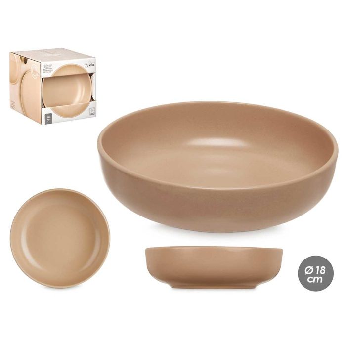 Plato Hondo Gres Beige 18Cm Vessia (36 Unidades) Plato Hondo Gres Beige 18Cm Vessia (36 Unidades)