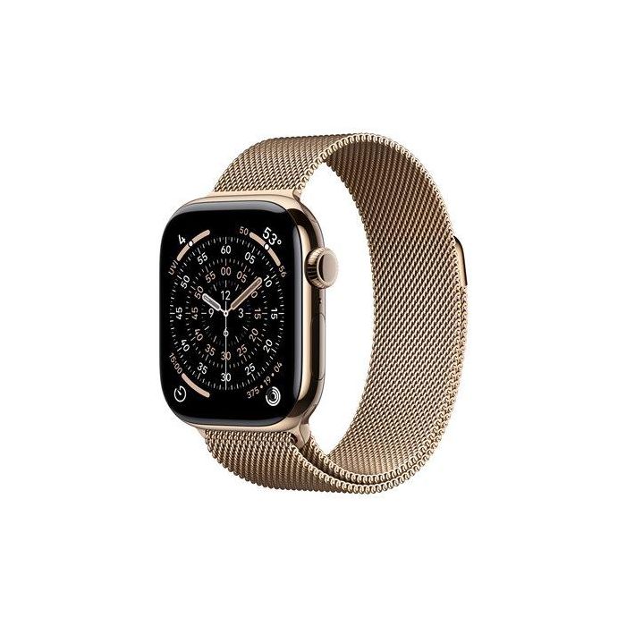Apple Watch Series 11 GPS + Cellular Titanio Dorado Caja 42mm con Correa Milanese Loop Acero Inoxidable 1