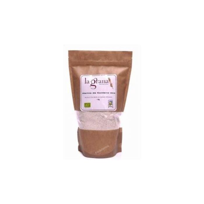 LA GRANA Harina de Centeno Integral 1Kg. Ecológica Molino de Piedra Artesanal, Sin Refinar, Apta Veganos