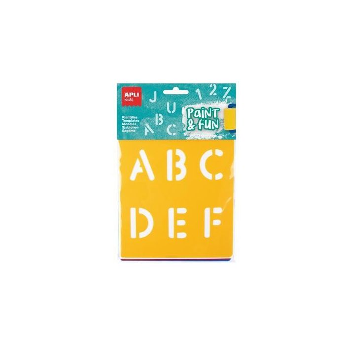 Apli Plantillas De Formas Letras Y Números Paint & Fun Pp Flexible Bolsa De 6 Surtidos Apli Plantillas De Formas Letras Y Números Paint & Fun Pp Flexible Bolsa De 6 Surtidos