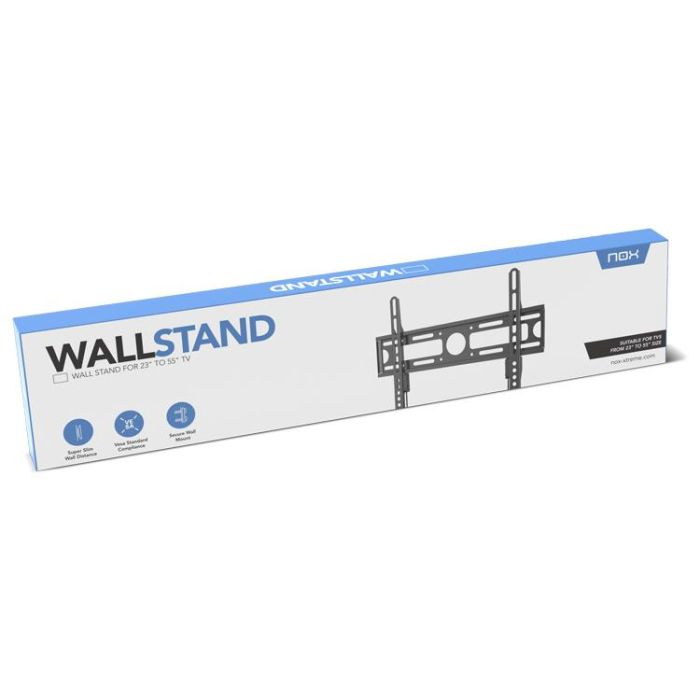 NOX NXLITEWALLSTAND Soporte para TV de 23" a 55" hasta 35 kg VESA 200x200 a 400x400 mm perfil bajo 2,2 cm Negro 4