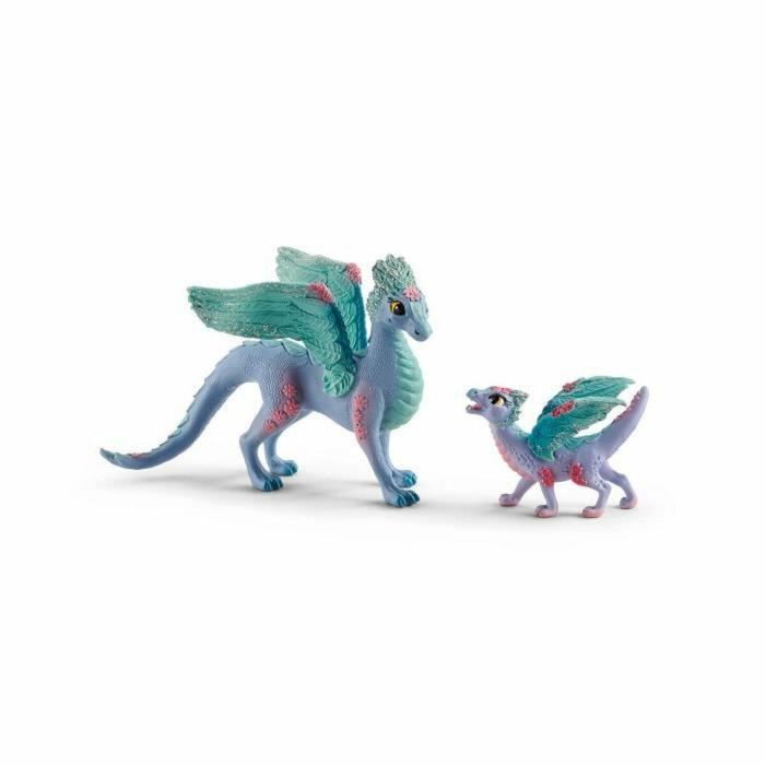 Schleich - Flower Dragon con su pequeño - 70592