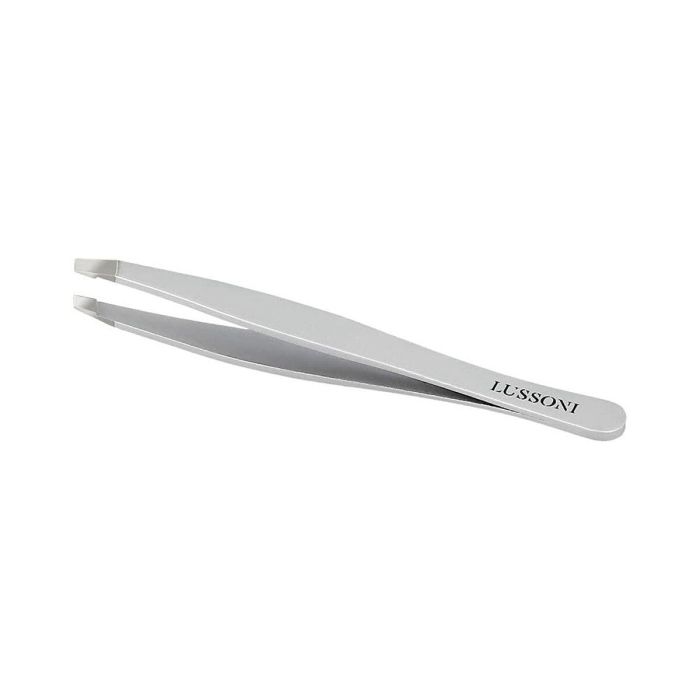 Lussoni Pinzas de Depilar Oblicuas de Acero Inoxidable para Cejas con Punta Perfectamente Alineada y Acabado Preciso - 1 Unidad