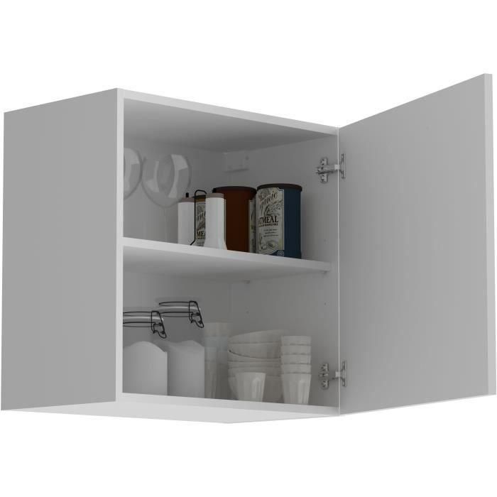 Oslo 244002 Mueble Alto con 1 Puerta, Blanco, Medidas: 60 cm Largo x 36 cm Profundo x 58 cm Alto 2