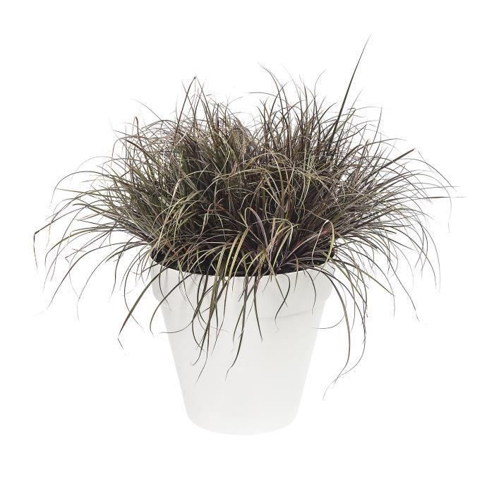 Elho Maceta redonda con ruedas Loft Urban, con tanque de agua integrado, Ø 40 cm, Blanco 1