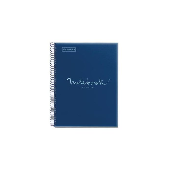 Bloc Miquelrius Emotions Notebook 1 Micro.Tapa Pp A4 80H 90G Cuadric.5X5 Marino 5 unidades