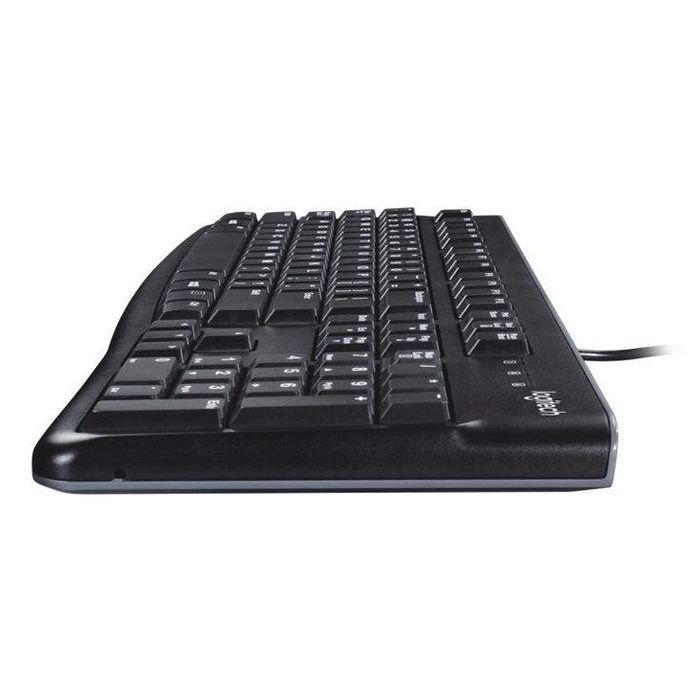 Logitech K120 Teclado USB con Cable, Diseño Duradero para Uso Escolar/Oficina, Teclas Resistentes a Limpieza y Desinfección, Caracteres Claros 3