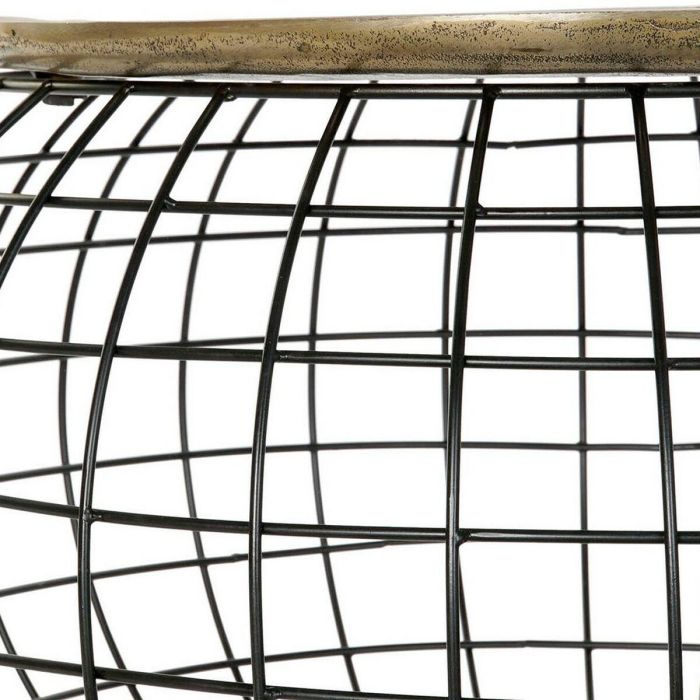 Mesita Auxiliar Loft DKD Home Decor Dorado Negro 80 x 44 x 80 cm 1 Mesita Auxiliar Loft DKD Home Decor Dorado Negro 80 x 44 x 80 cm 1