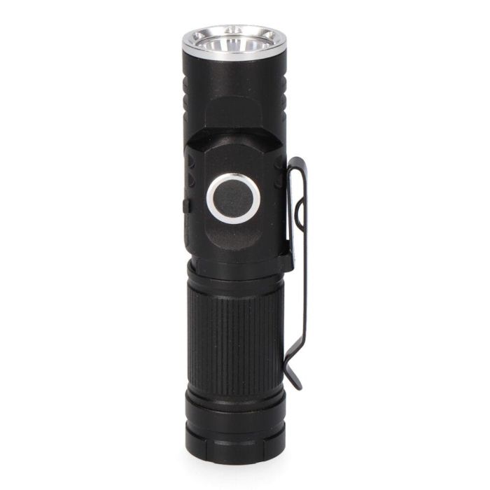 Edm Mini Linterna LED Nano Vortex, Aluminio, 8W 450 lm, Recargable USB C, Cabezal Direccionable 90°, Base Magnética, IP44 2