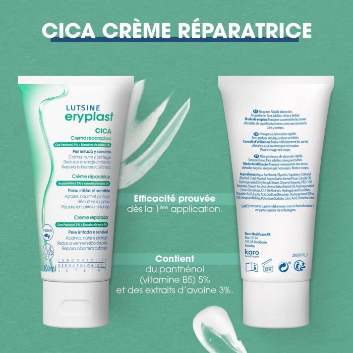 Lutsine E45 ERYPLAST CICA crema reparadora 100 ml para piel sensible 8